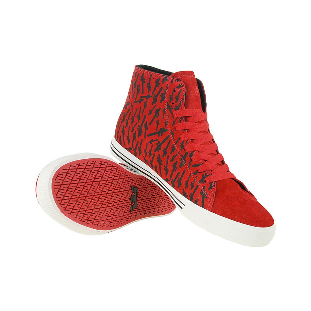 Baskets Montantes Supra Thunder High Rouge Red Deathwish Homme | GPL-90759054